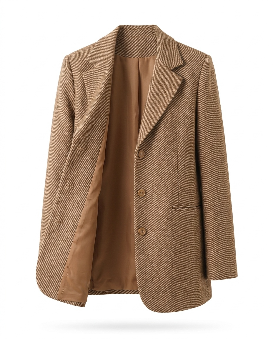 Women's Tailored Wool Blend Fitted Blazer