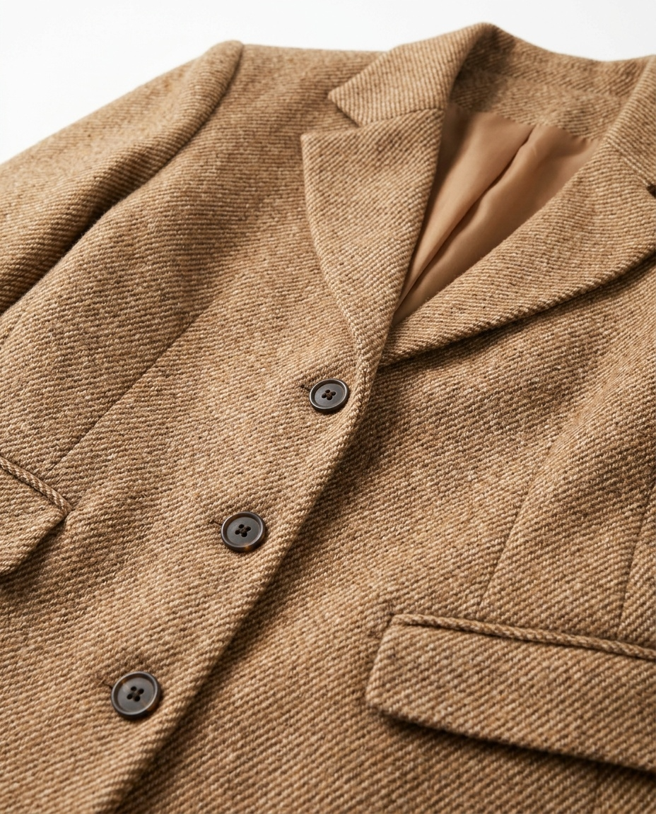 Women's Tailored Wool Blend Fitted Blazer
