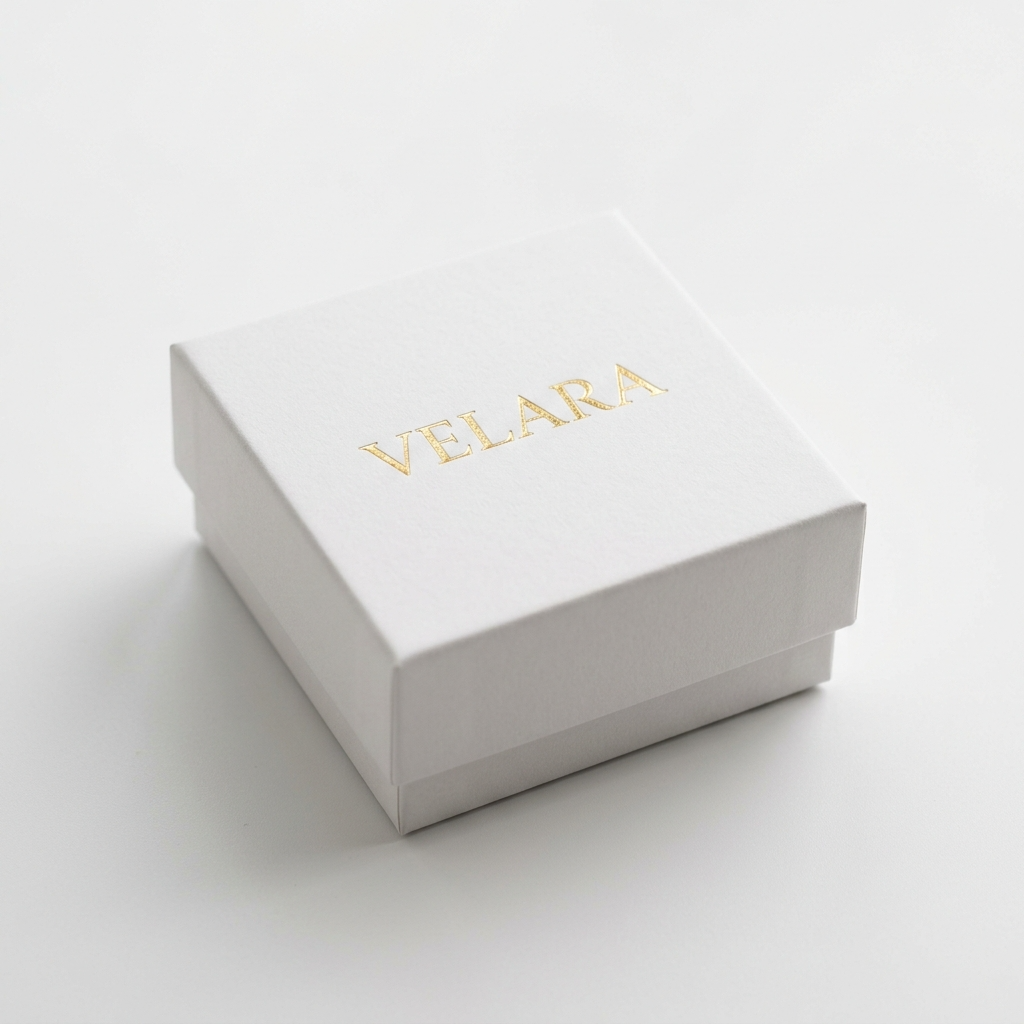 Velara luxury jewellery gift box with gold plated necklace