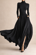 Maxi dress with loose flowing fit