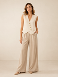 Knitted asymmetric cardigan front view