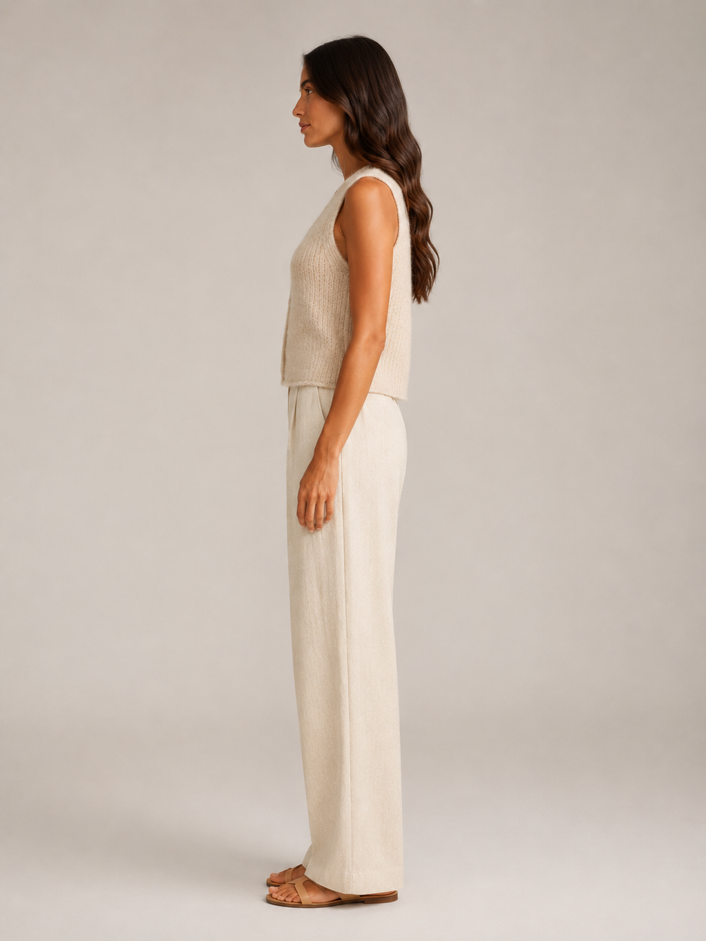 Knitted waistcoat side view