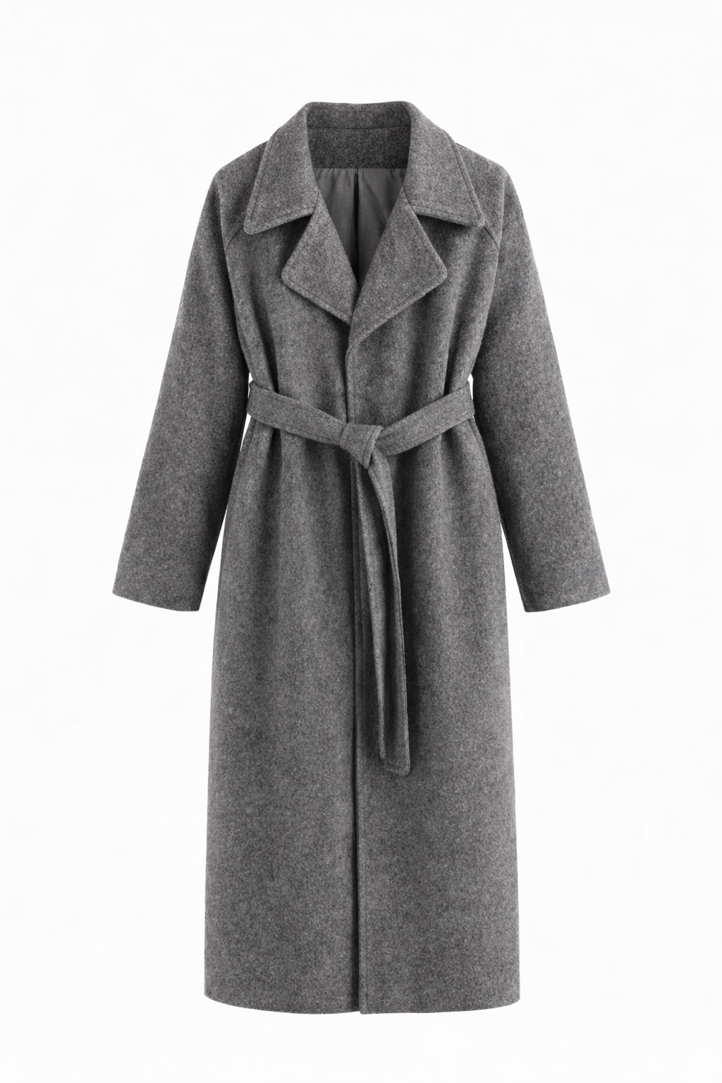 Belted coat styled with everyday outfit