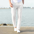 Men's loose-fit linen trousers front view