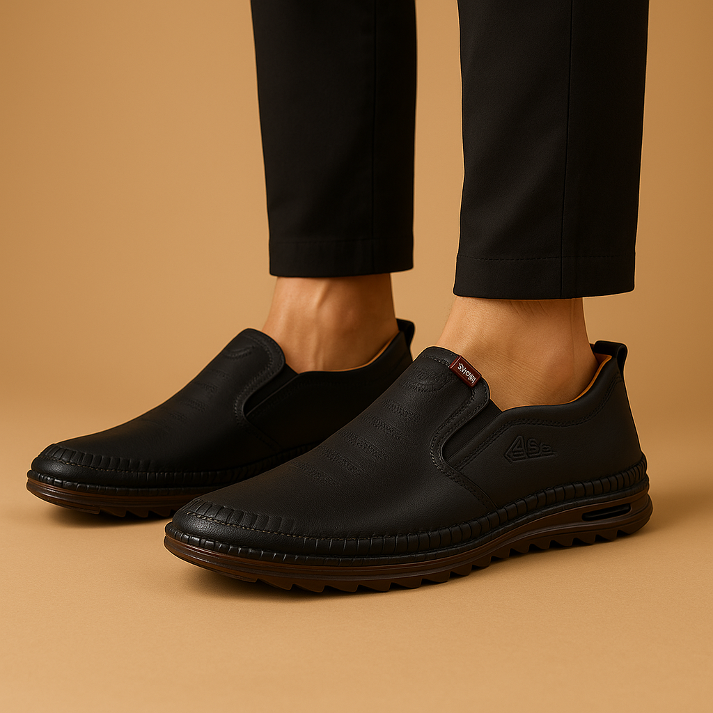 Men's slip-on shoe pair front view