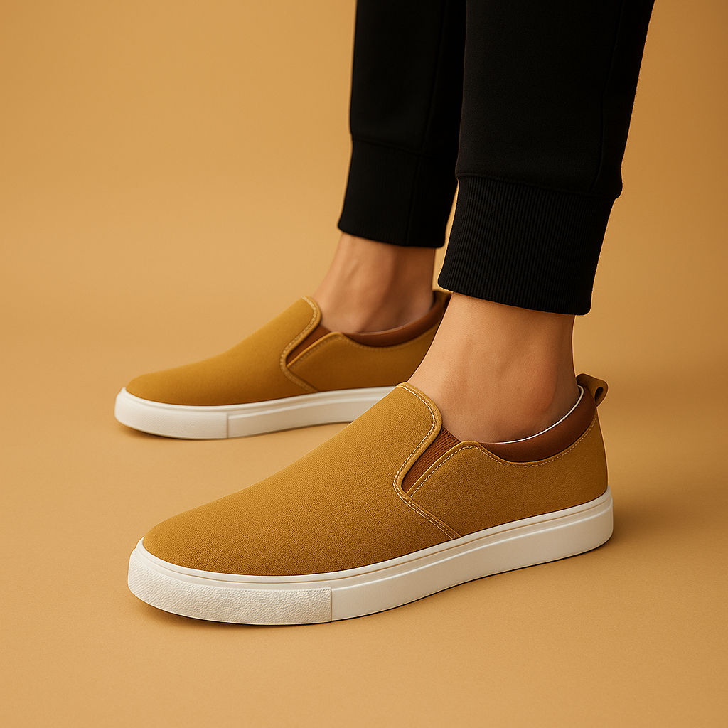 Men's breathable slip-on loafers front view