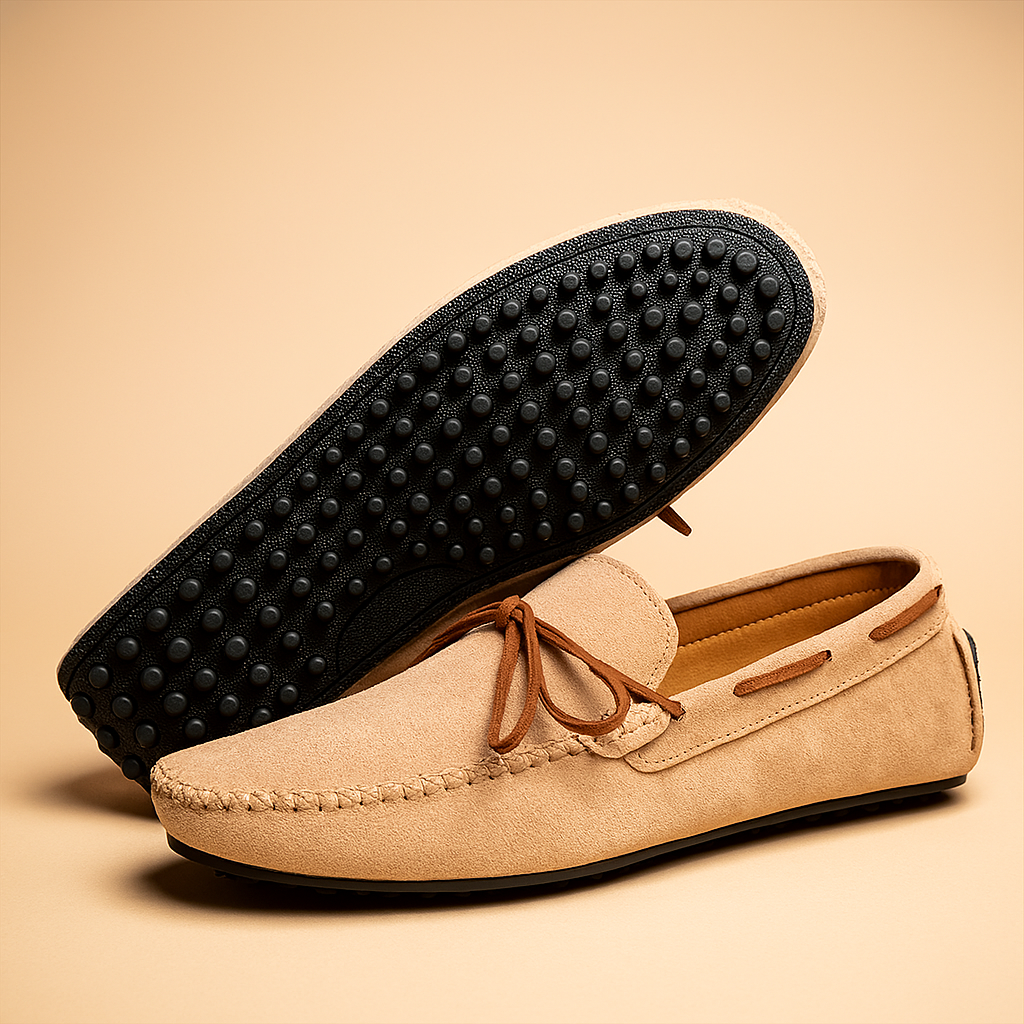 Slip-on loafers ventilated upper detail