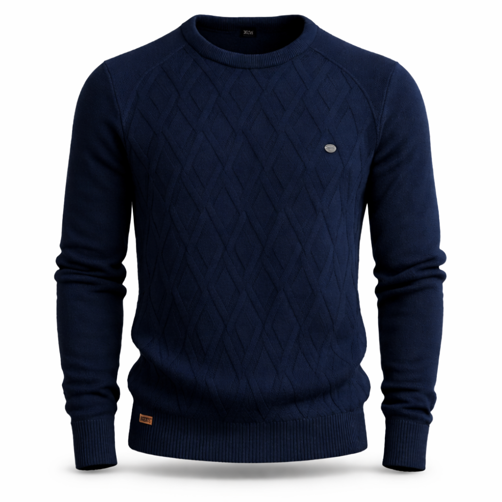 Cable knit jumper back view