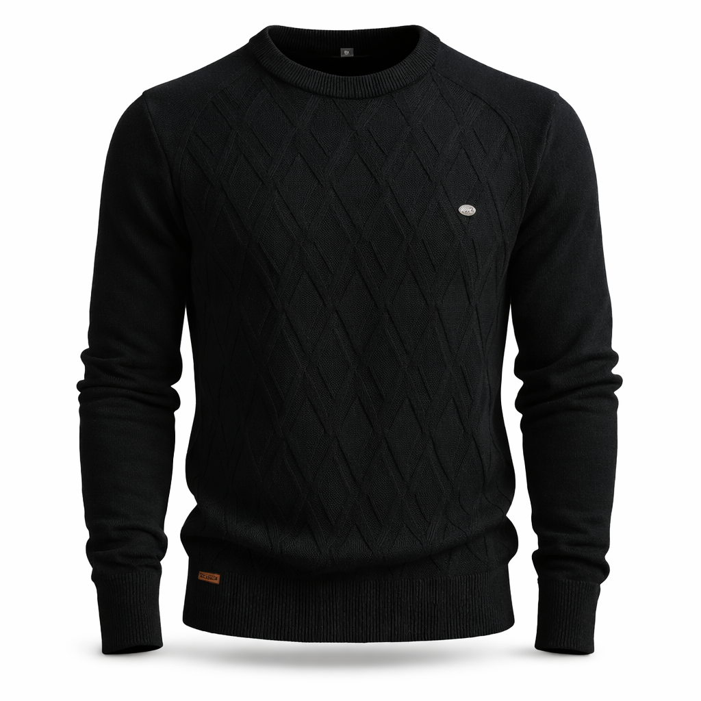 Cable knit jumper ribbed cuff detail