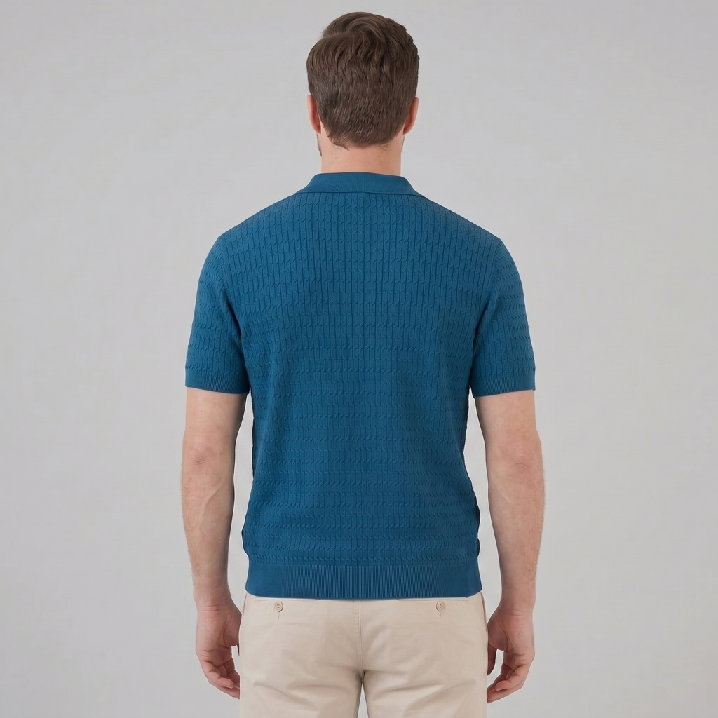 Polo shirt styled with chinos