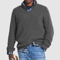 Men's half-zip knit sweater front view