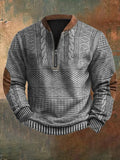 Men's half-zip knit jumper front view
