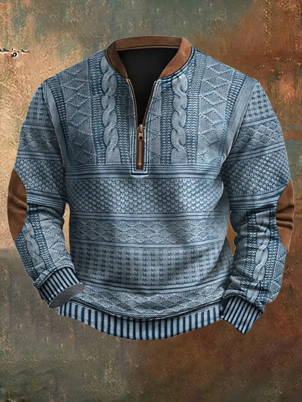 Men's half-zip jumper side view