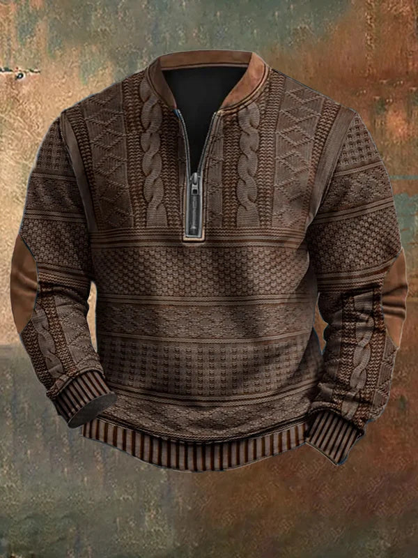 Men's half-zip jumper back view