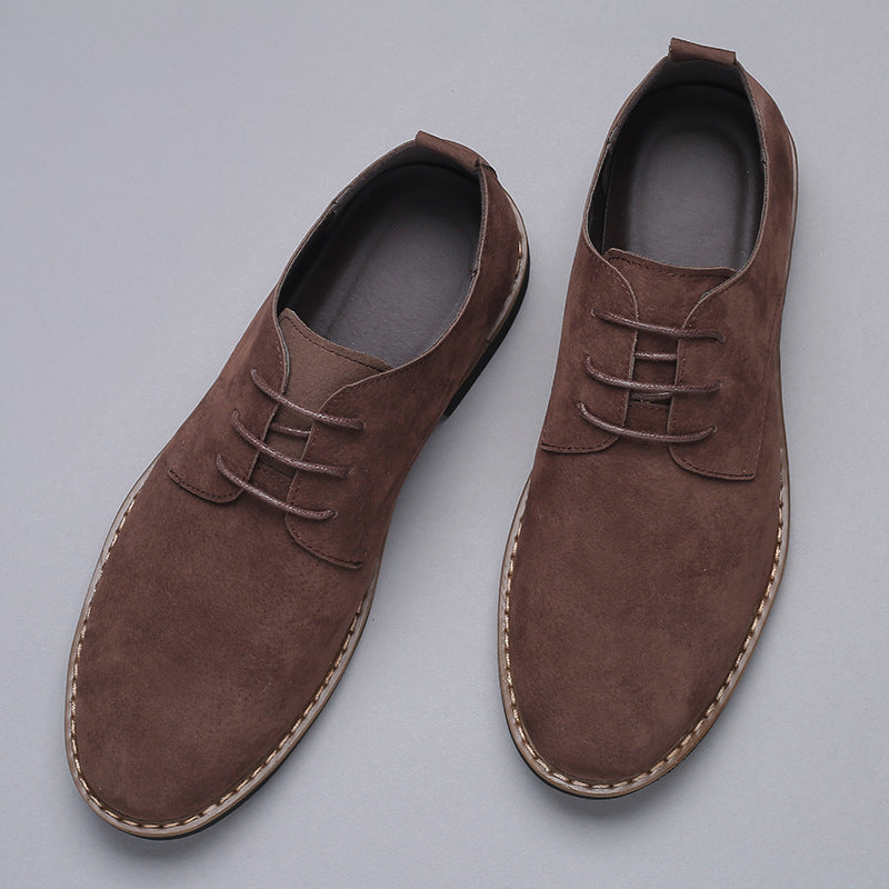 Men's suede-touch Oxford shoe front view