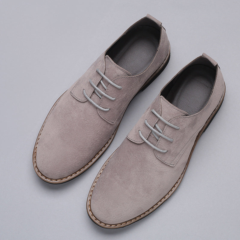 Men's suede-touch Oxford shoe top view
