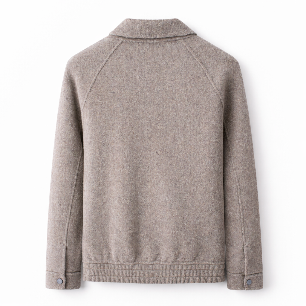 Men's wool-blend coat side view