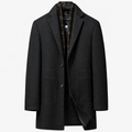 Wool blend overcoat front view