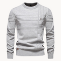 Men's cotton round neck jumper front view