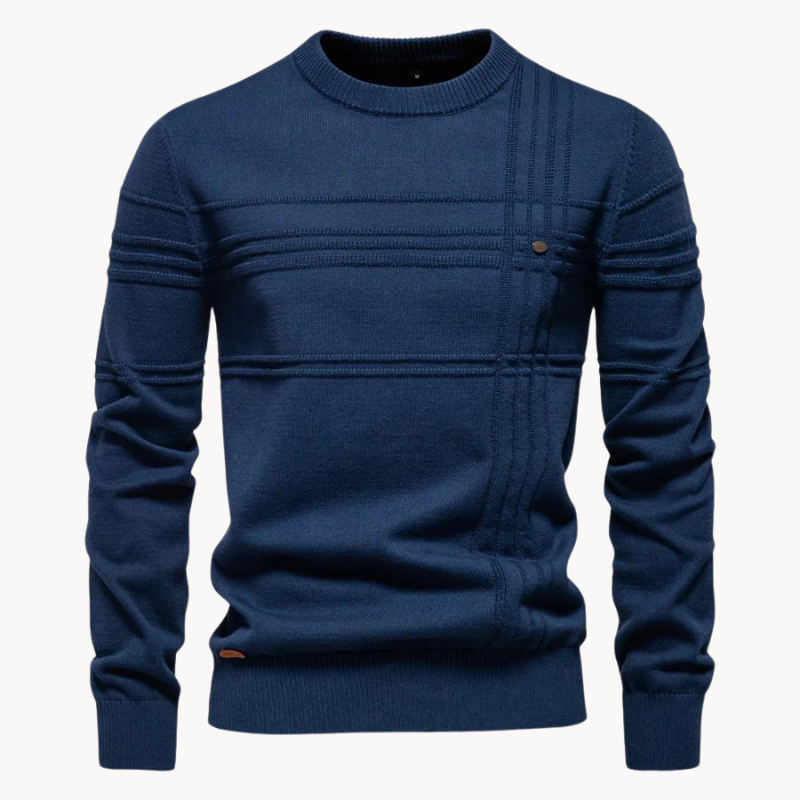 Men's jumper close-up of fabric texture