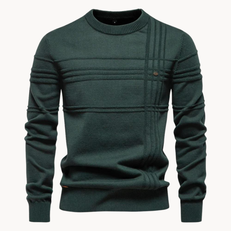 Men's round neck jumper in grey