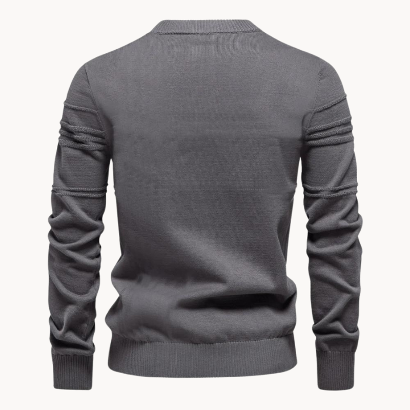 Men's jumper in blue front view