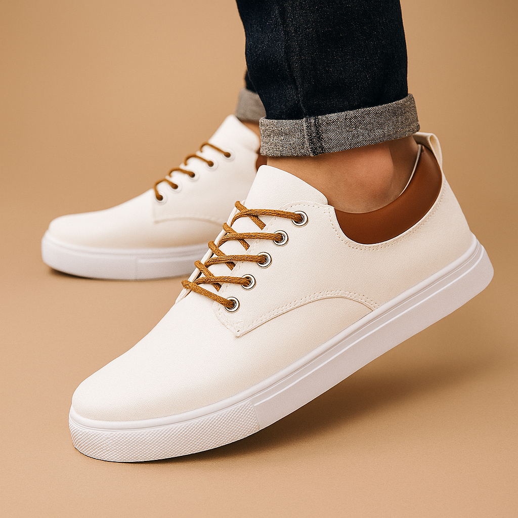 Men's slip-on shoes worn on foot
