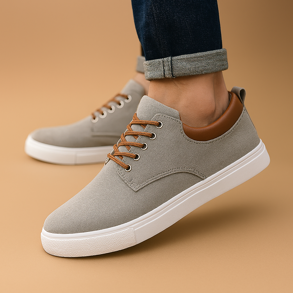Men's slip-on shoes close-up of lining