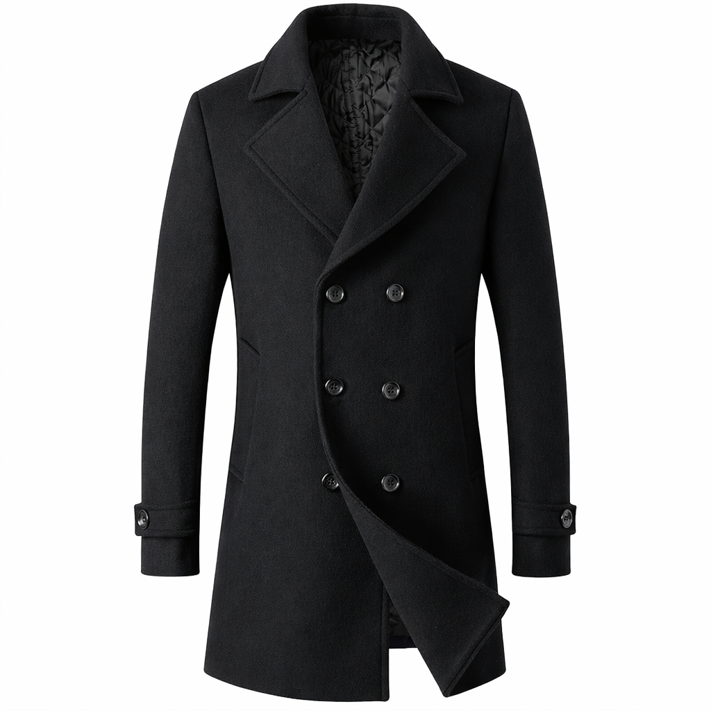 Double-breasted overcoat front view