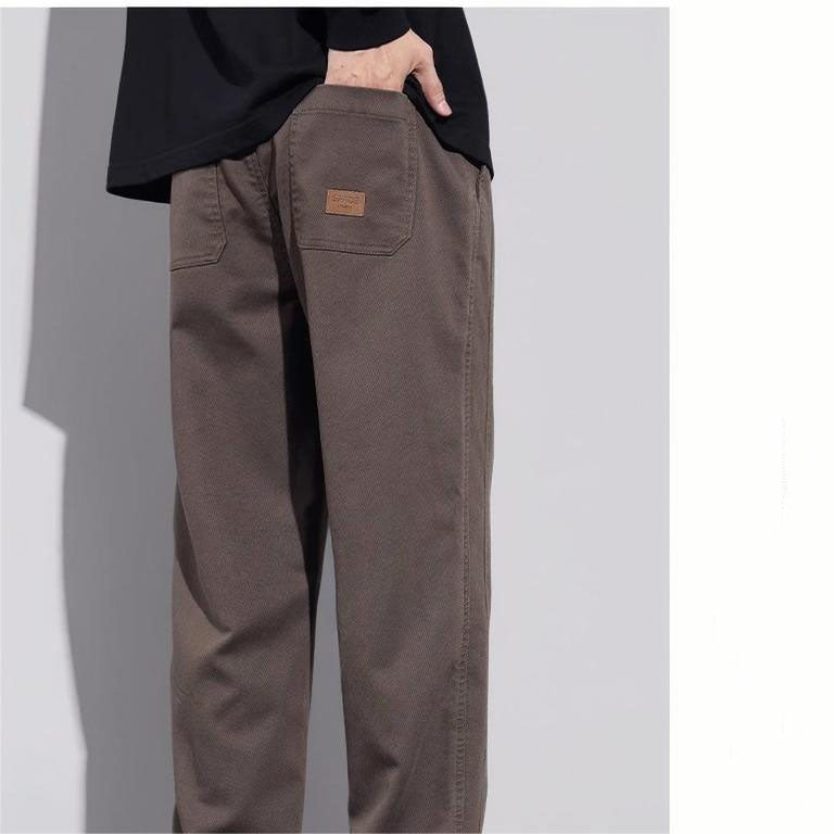 Men's loose fit trousers full length view