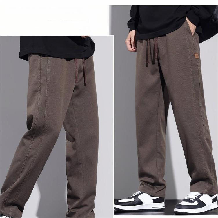 Back view of men's trousers with back pockets