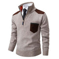 Men's half zip knit jumper front view