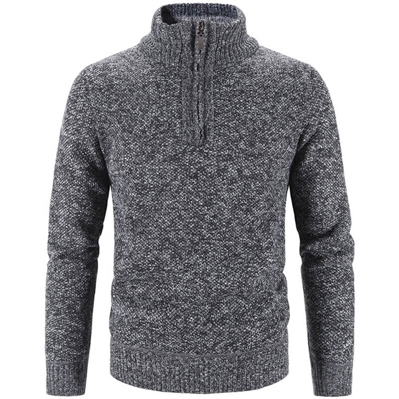 Blue heavyweight fleece jumper front view