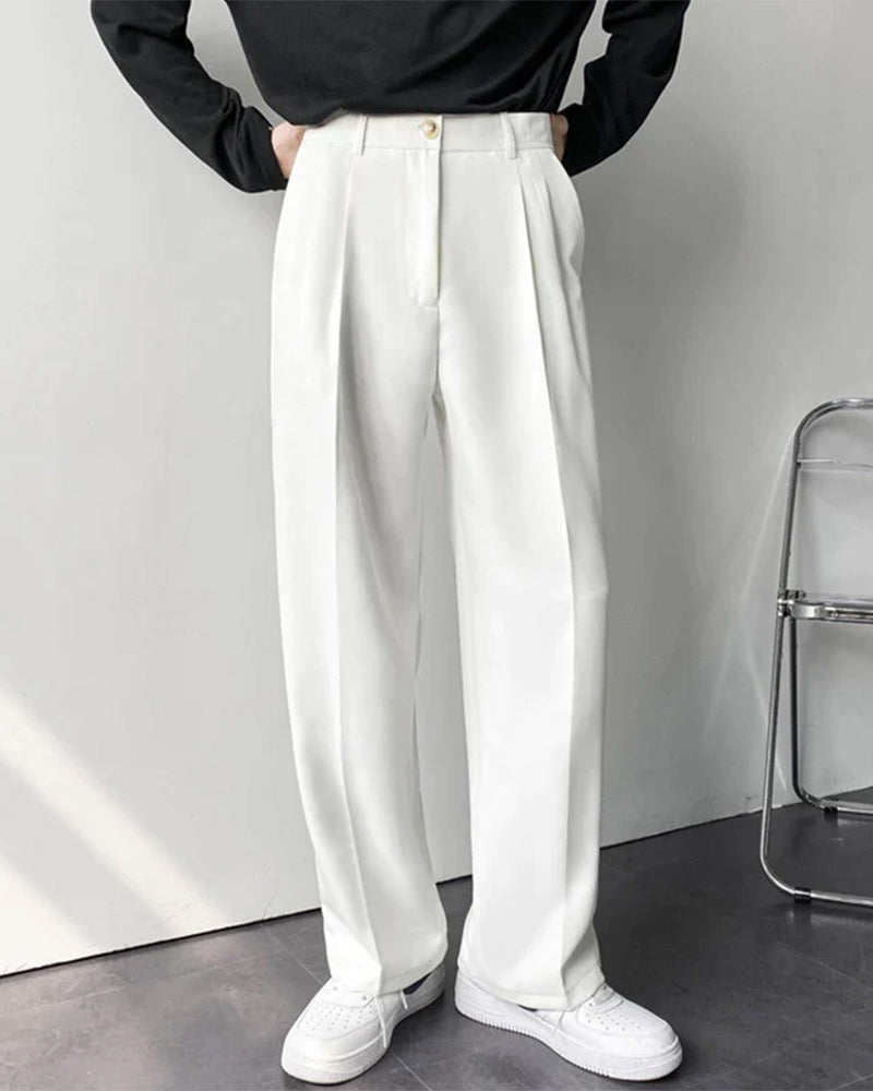 Trousers folded flat showing fabric texture