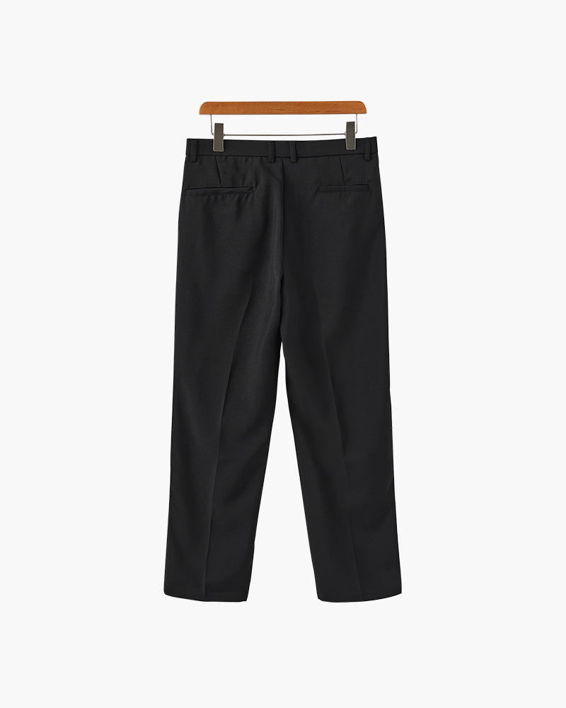 White wide-leg high-waist trousers side view