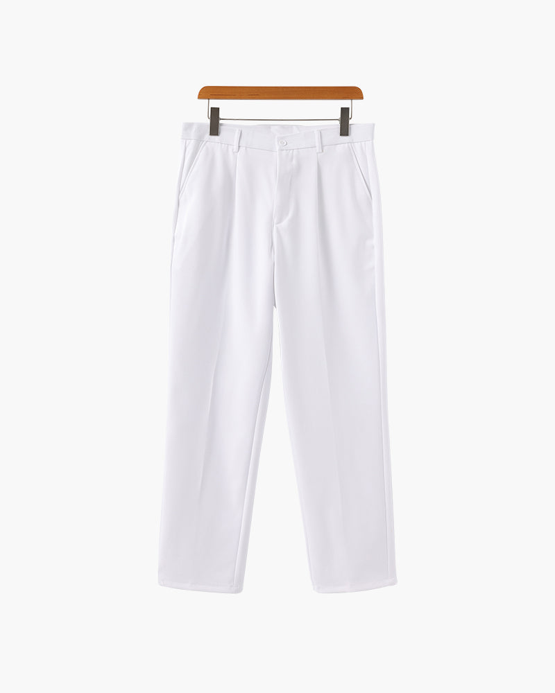 Trousers styled with smart shirt and shoes