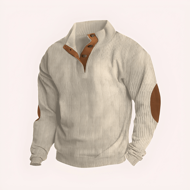 Men's knitted jumper styled with jeans
