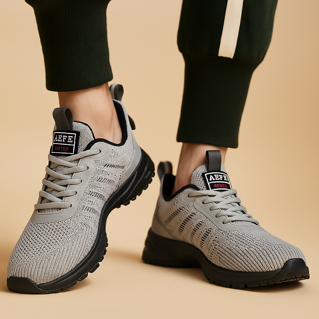 Men's breathable sneaker styled outdoors