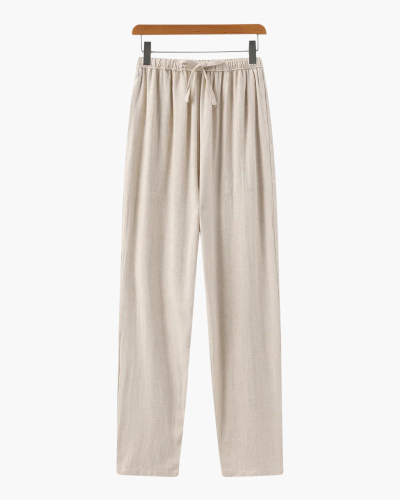 Men's linen trousers front view