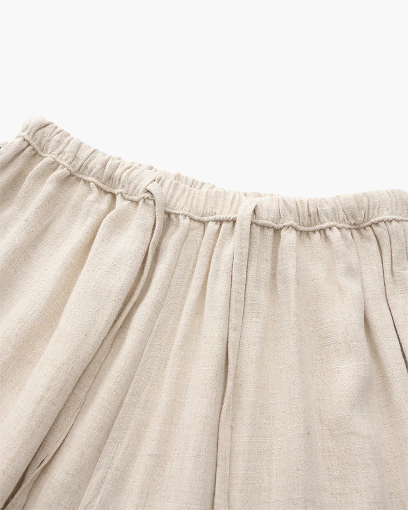 Close-up of linen fabric texture