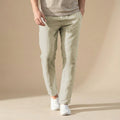 Linen blend summer trousers front view