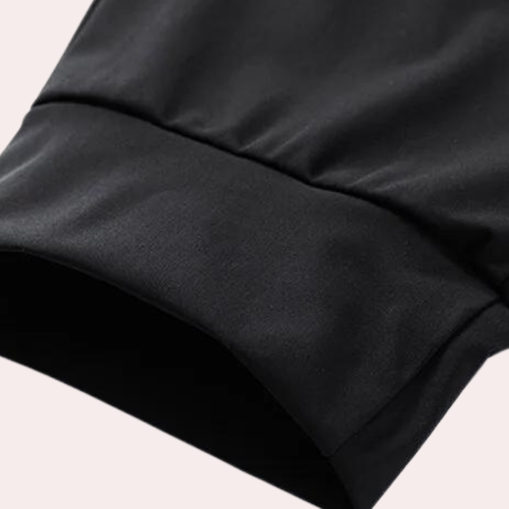 Black jogger trousers side view