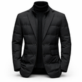 Men's quilted blazer-style jacket front view