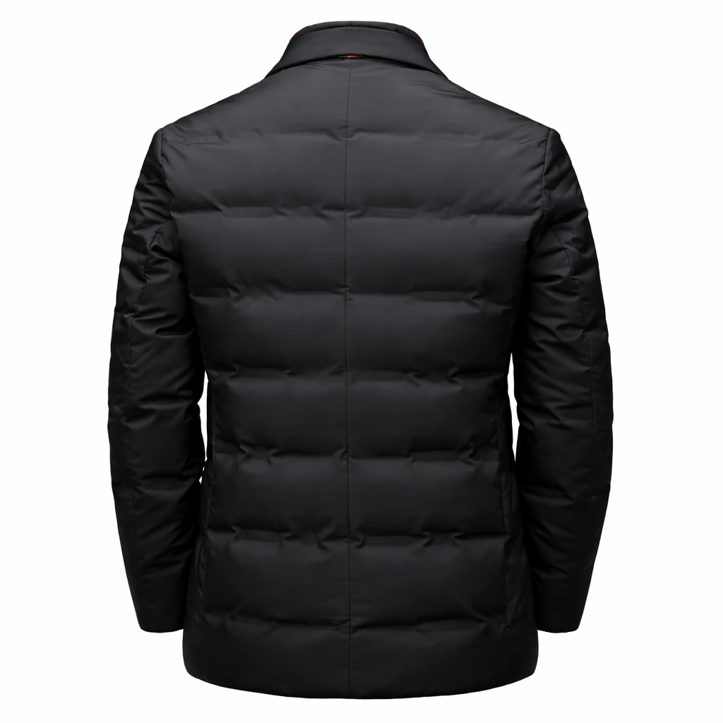 Men's quilted jacket side view