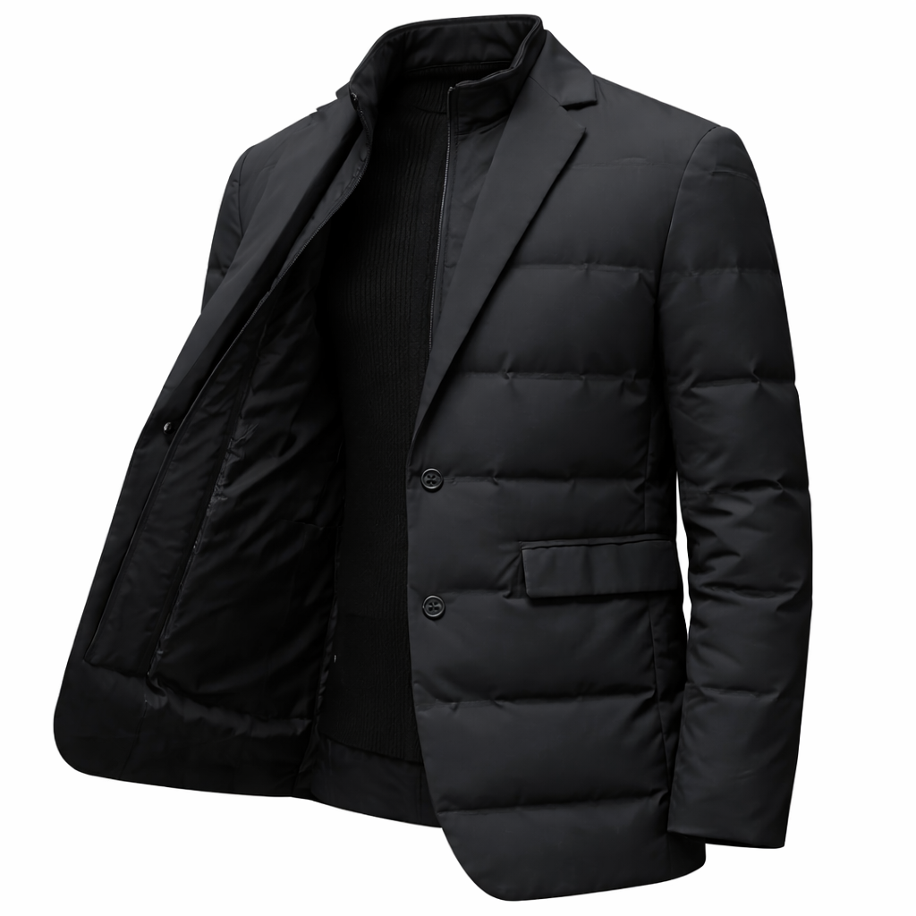 Men's quilted jacket back view