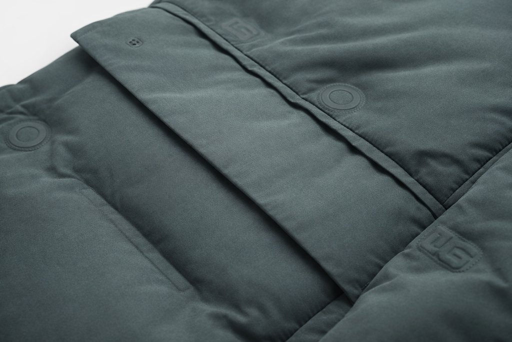 Men's quilted jacket full length view