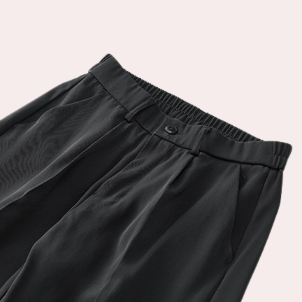 Men's relaxed fit trousers styled with T-shirt