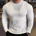 Men's ribbed knit jumper front view