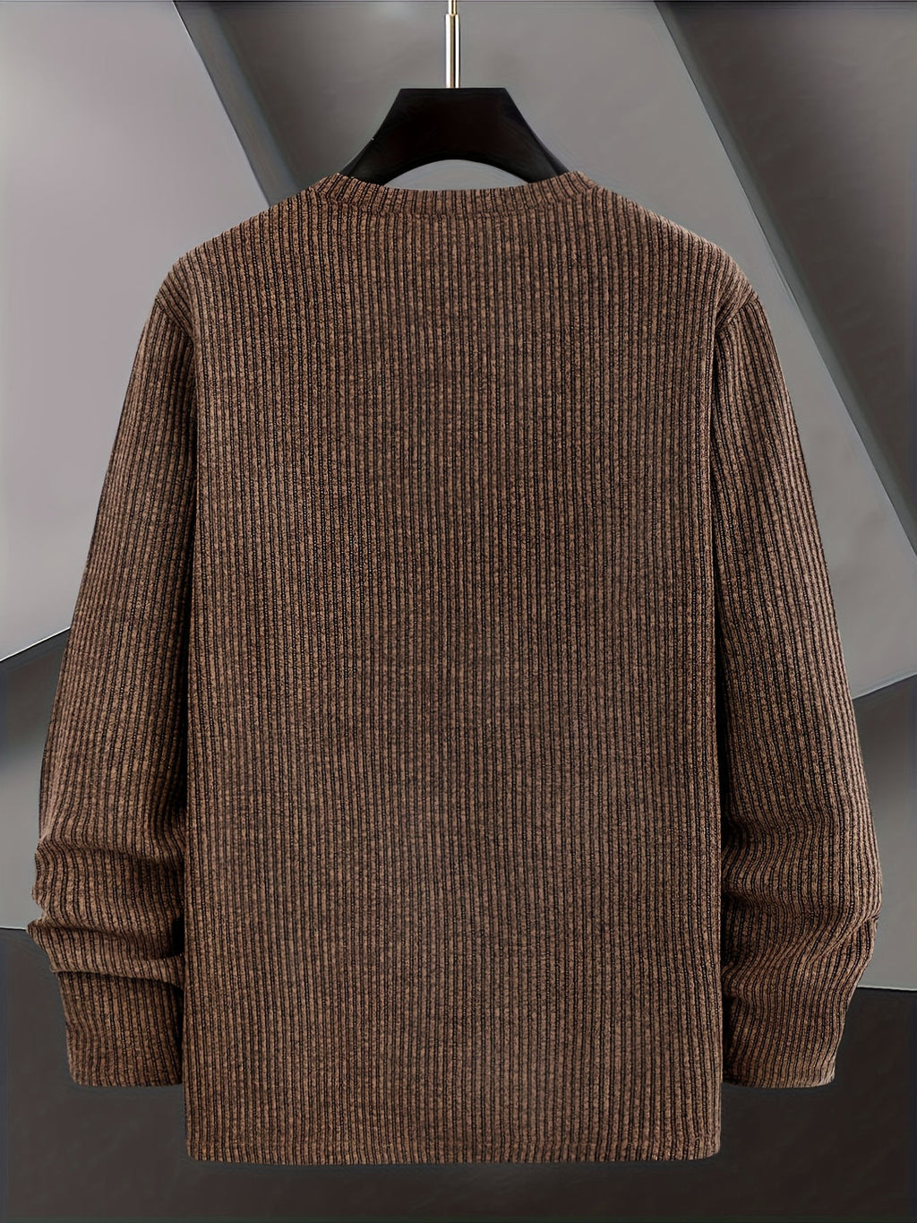 Close-up of crew neckline