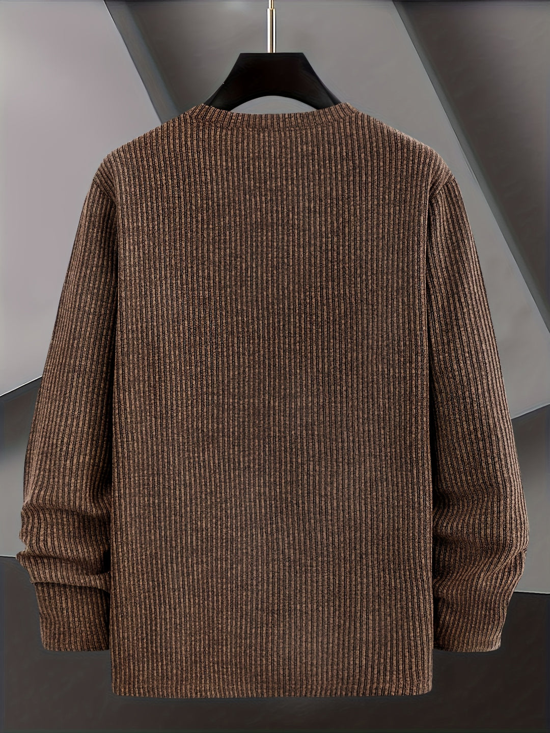 Close-up of crew neckline